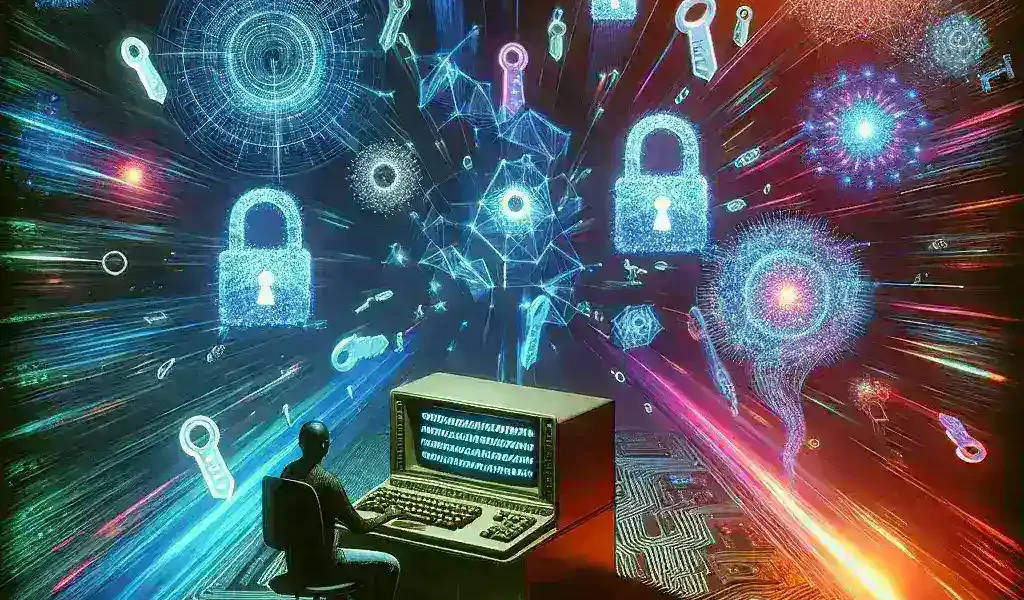 "Person using a laptop to recover forgotten account credentials, highlighting techniques for accessing old accounts safely and securely."